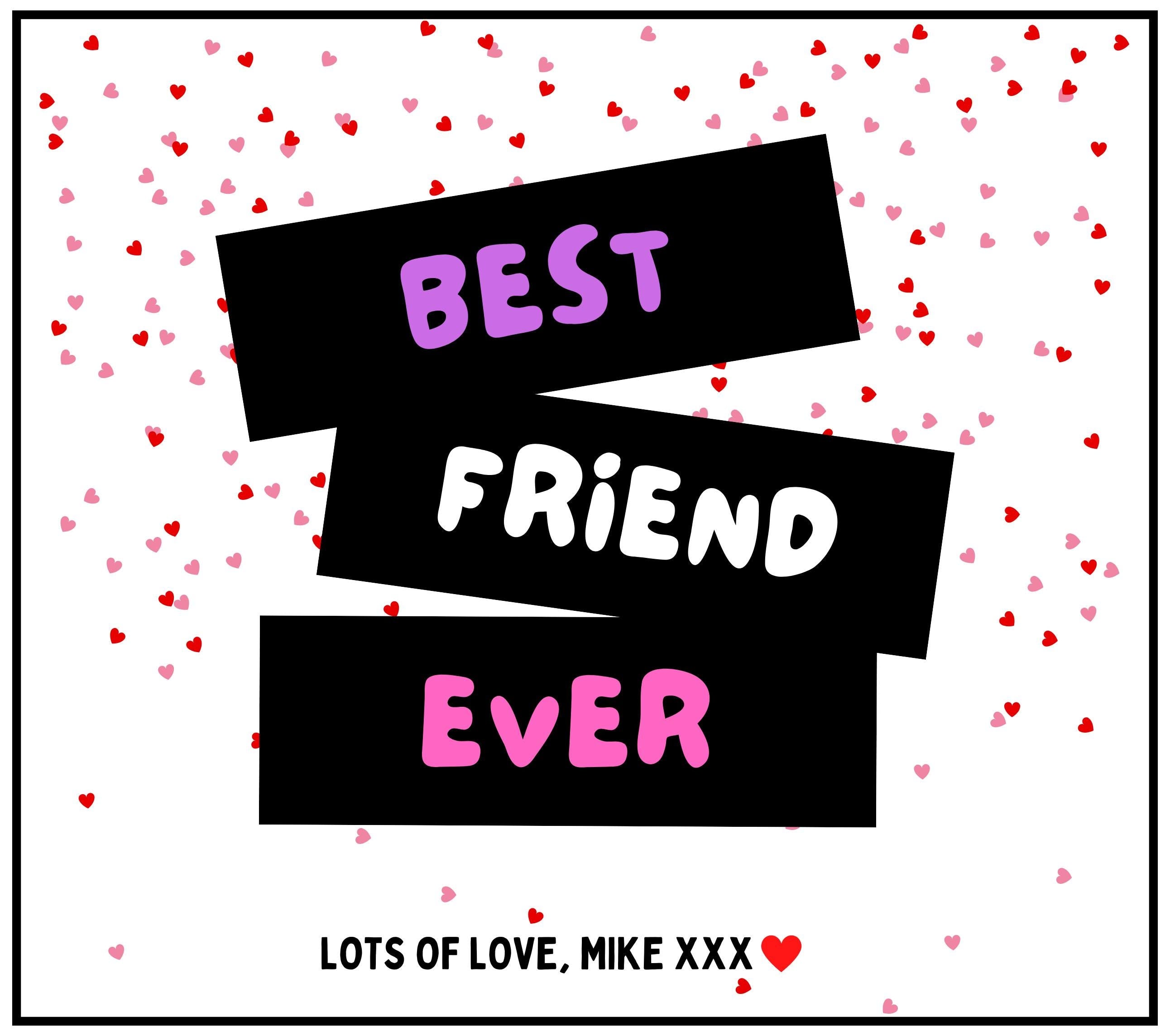 Best Friends Forever Personalised Candle Gift | Bestie for Life Candle | BFF Message Gift | Best Friends with Hearts | Personalised Friend Etsy