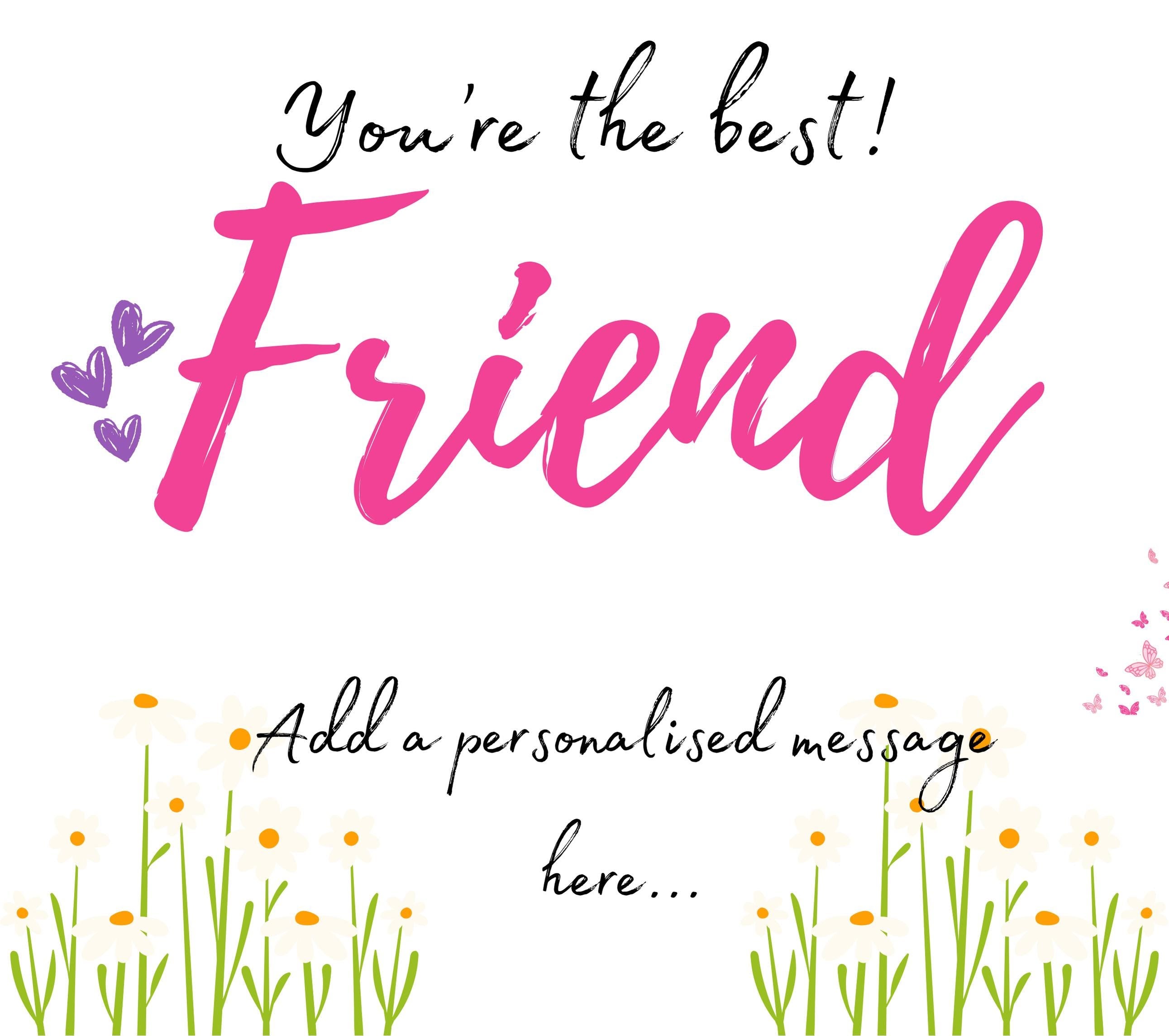 You're the Best Friend Personalised Candle Gift | Best Friend Message Candle | BFF Gift | Friend Candle with Message | Bestie Candle Gift Etsy