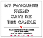 Favourite Friend Message Personalised Candle | Novelty Gift for Friend | Fun Best Friend Candle Gift | Personalised Bestie Candle Gift Etsy