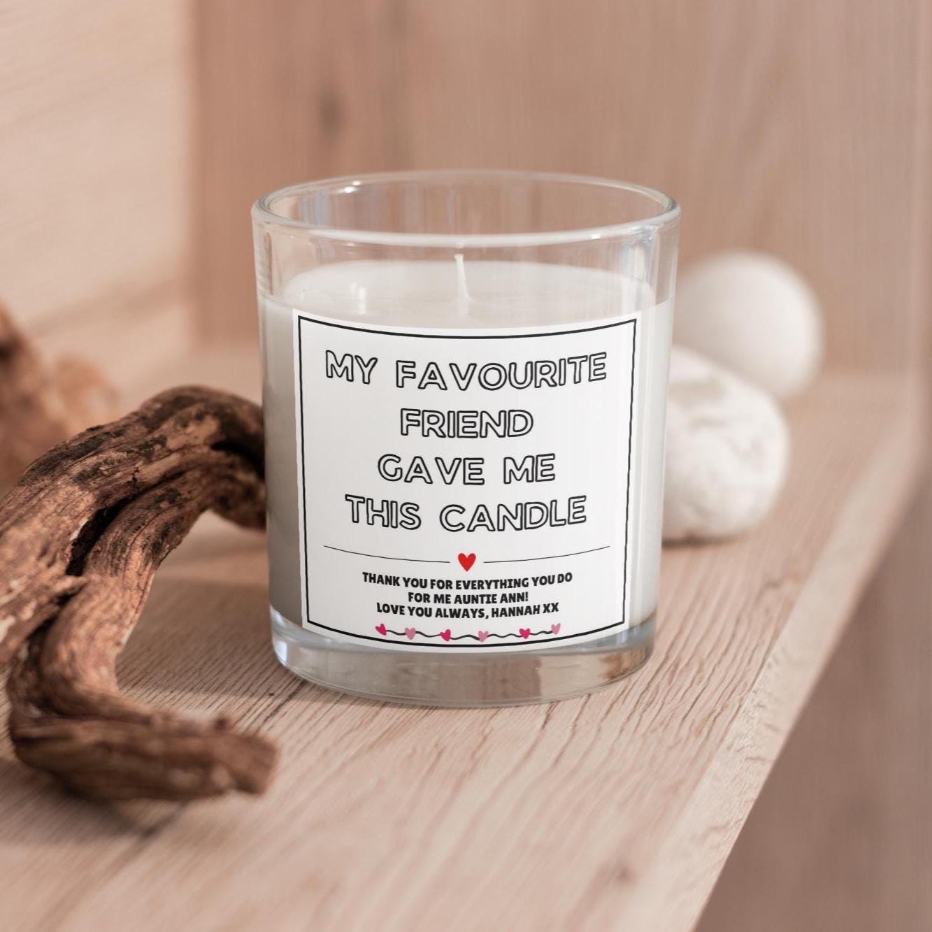 Favourite Friend Message Personalised Candle | Novelty Gift for Friend | Fun Best Friend Candle Gift | Personalised Bestie Candle Gift Etsy
