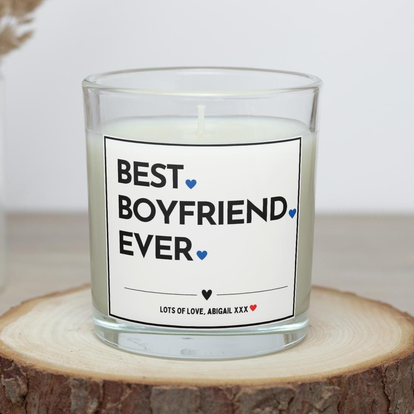 Best Boyfriend Ever Personalised Candle Gift | Gift for Boyfriend | Boyfriend Anniversary Candle | Gift for Husband | Boyfriend Message Gift Etsy