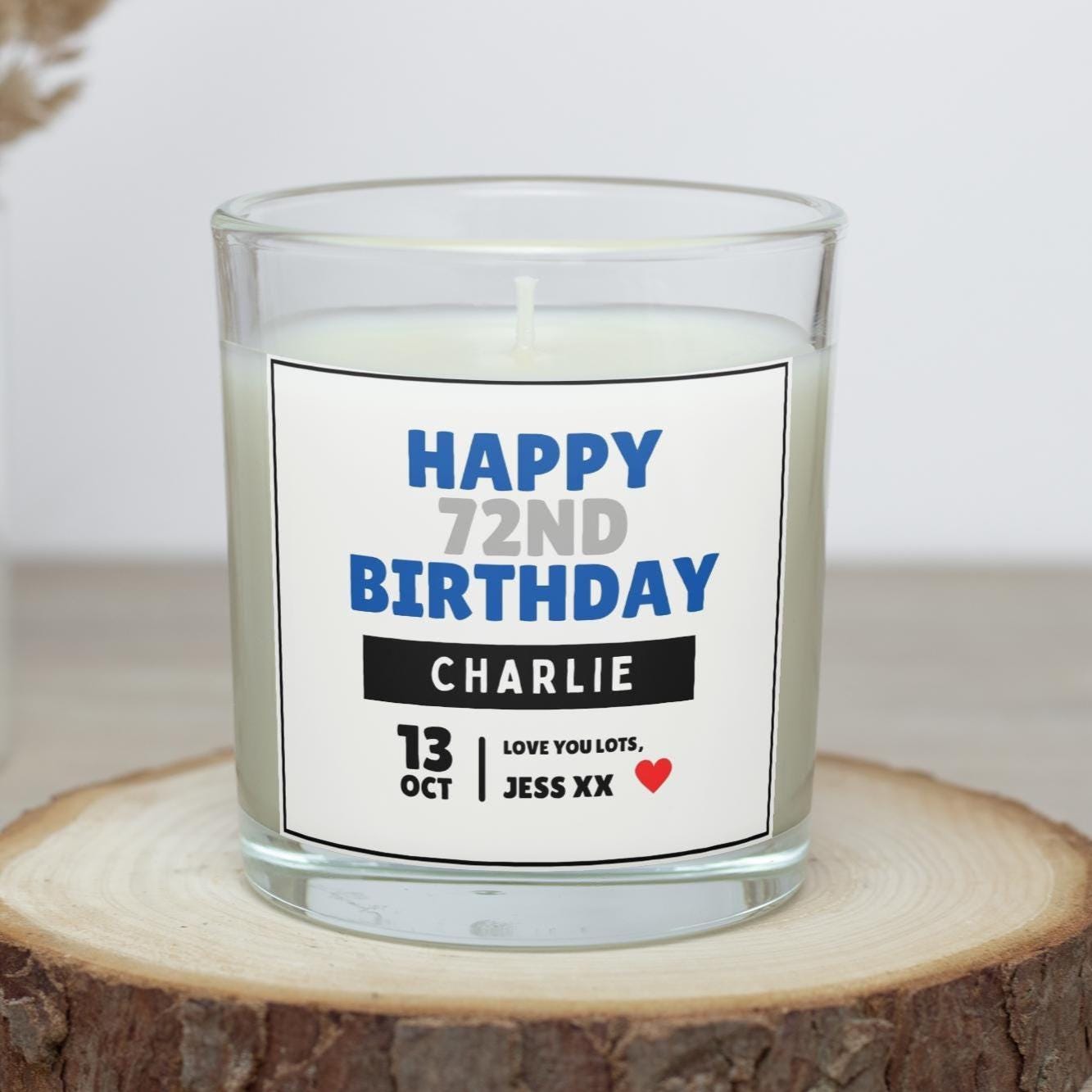 Happy Birthday Boyfriend Personalised Candle | Any Age Boyfriend Birthday Gift | Custom Birthday Age Message Gift | Milestone Birthday Gift Etsy