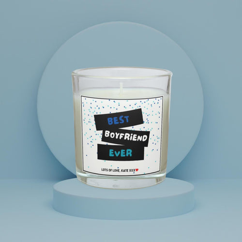 Best Boyfriend Ever Personalised Candle Gift | Cute Best Boyfriend | Anniversary Candle | Birthday Gift | Husband Gift | Custom Message Gift Etsy