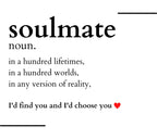 Soulmate Boyfriend Quote Message Personalised Candle | Cute Gift for Boyfriend | Romantic Gift for Husband | Any Message Custom Candle Gift Etsy
