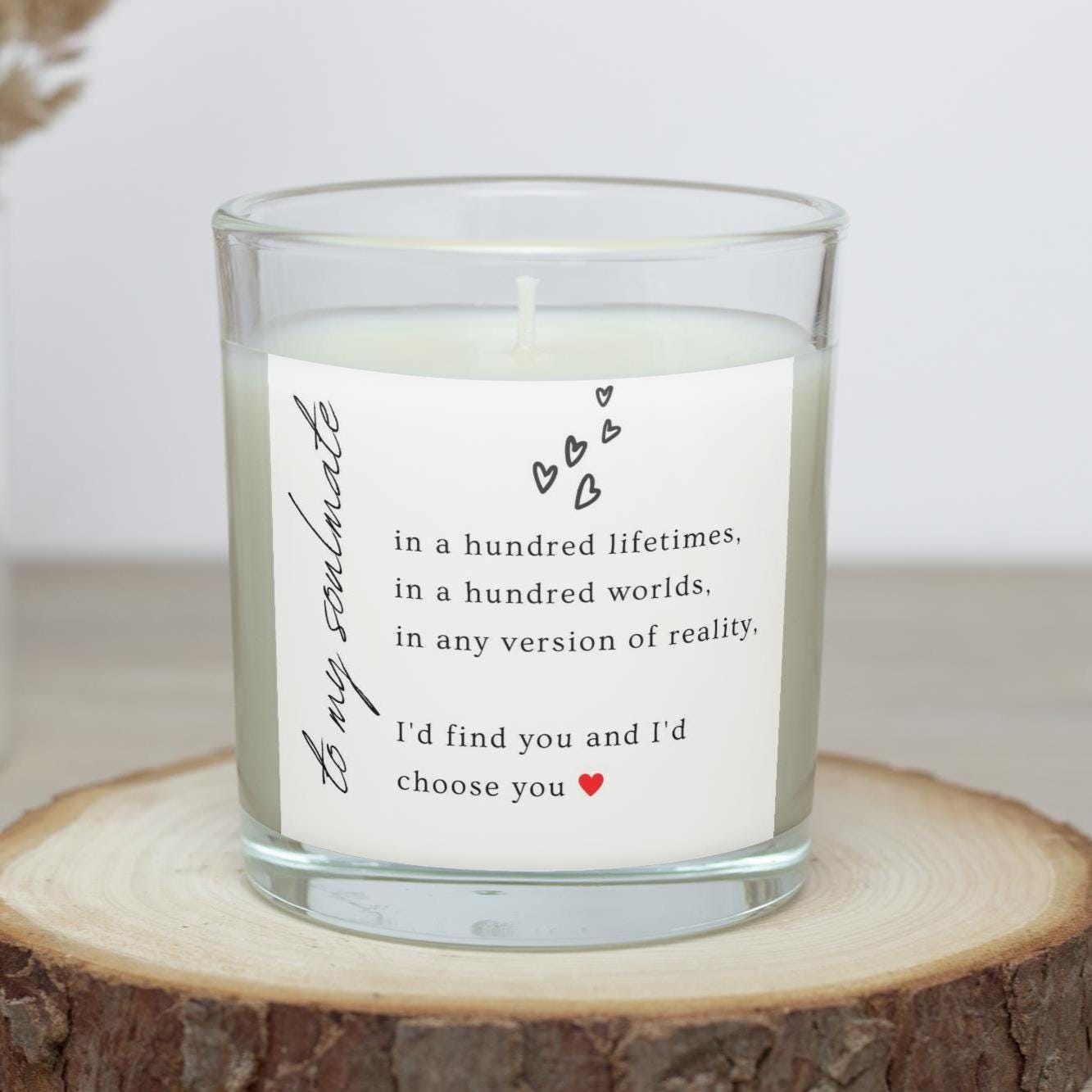 Boyfriend Soulmate Personalised Candle Gift | To My Boyfriend Message Candle | Thoughtful Gift for Boyfriend | Romantic Custom Candle Gift Etsy
