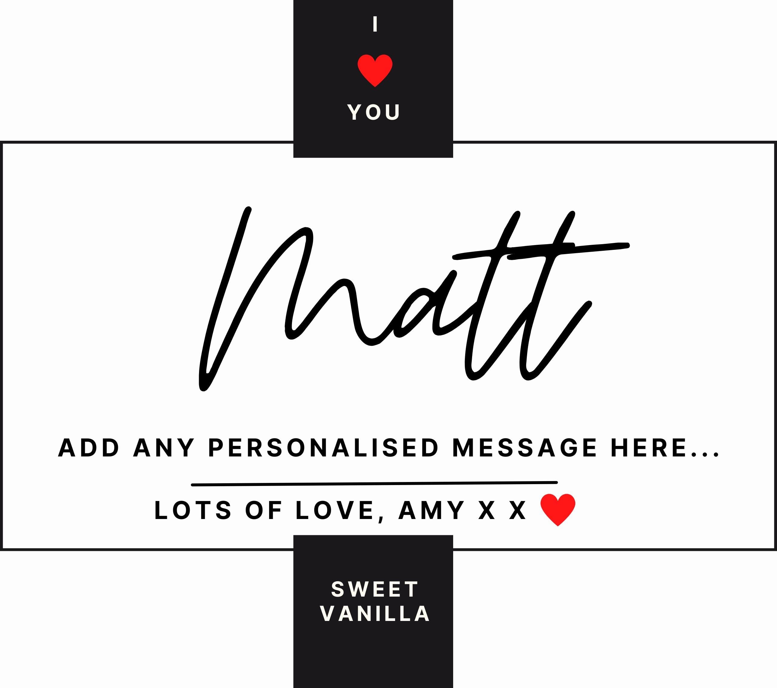 I Love you Boyfriend Personalised Candle | Custom Boyfriend Gift | Romantic Candle for Boyfriend | Cute Boyfriend Message Personalised Gift Etsy