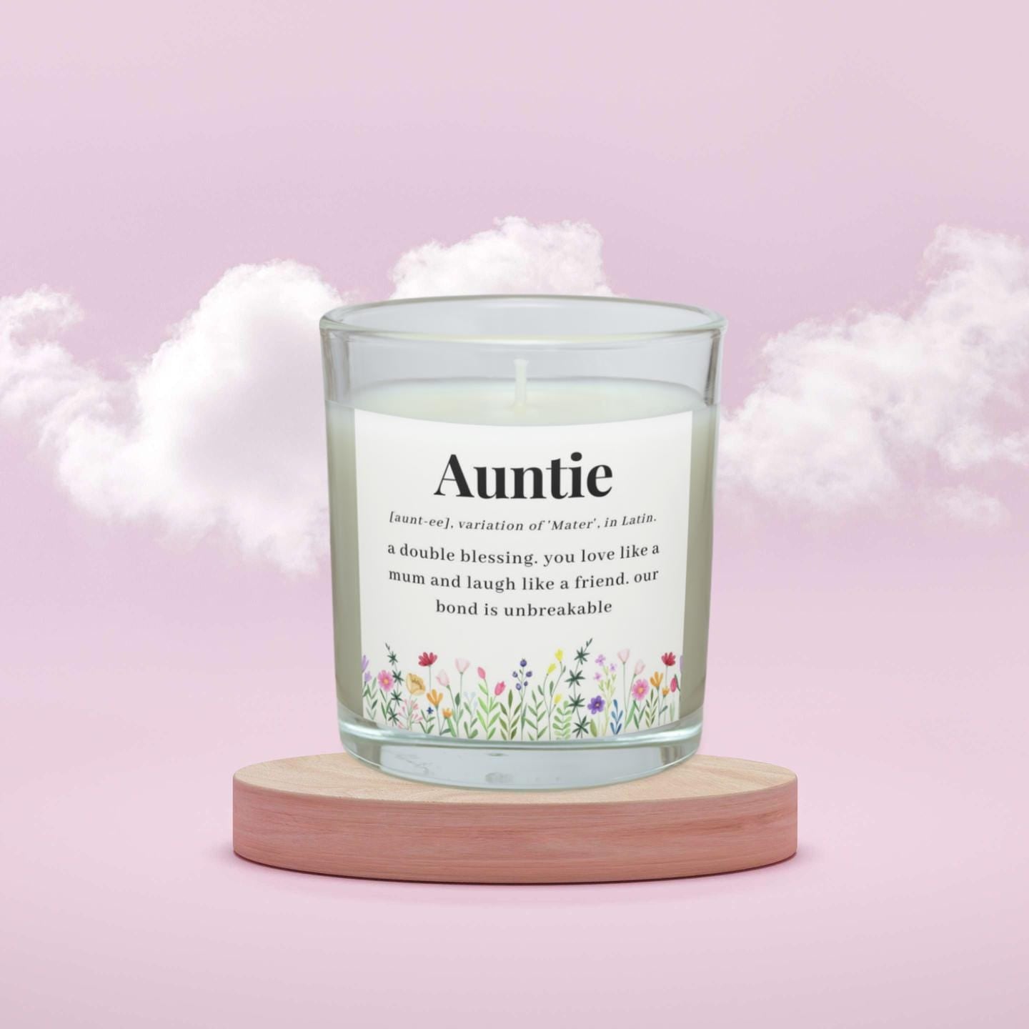 Auntie Noun Definition Personalised Candle Gift | Gift for Aunty | Auntie Definition Message Gift | Aunty Quote Message Candle | Auntie Gift Etsy