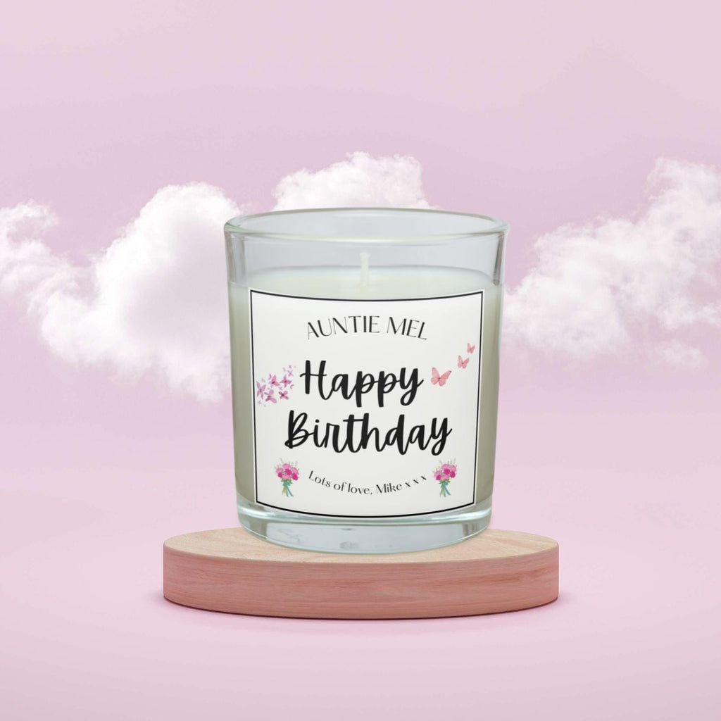 Auntie Happy Birthday Personalised Candle Gift | Aunty Birthday Candle | Birthday Gift from Niece and Nephew | Auntie Birthday Message Gift Etsy