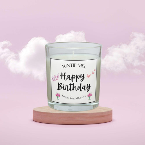 Auntie Happy Birthday Personalised Candle Gift | Aunty Birthday Candle | Birthday Gift from Niece and Nephew | Auntie Birthday Message Gift Etsy