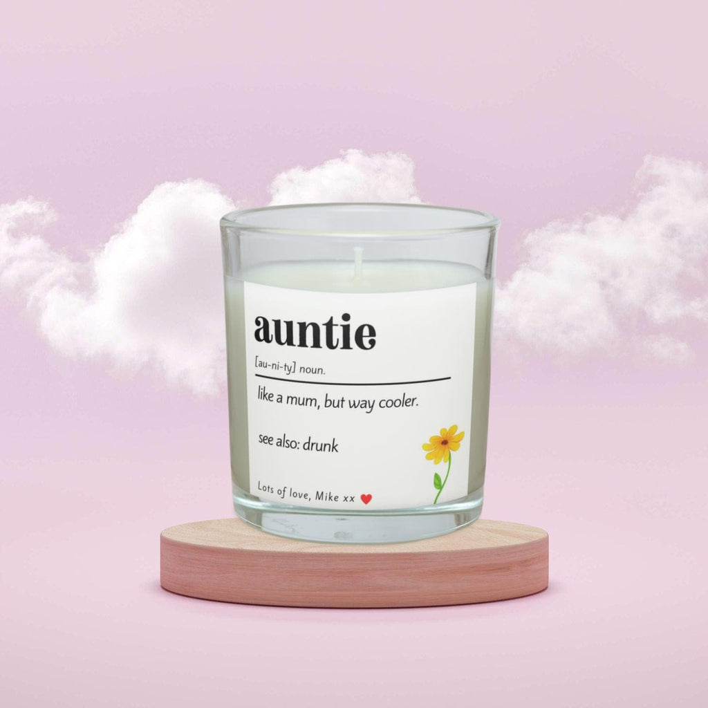 Auntie Noun Personalised Candle Gift | Funny Auntie Noun Gift | Auntie Noun Message Gift | Auntie Birthday | Thoughtful Aunty Message Gift Etsy