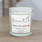 Auntie Hearts Message Personalised Candle Gift | Thoughtful Candle for Auntie | Auntie Birthday | Thank You Auntie Message | Cute Aunty Gift Etsy