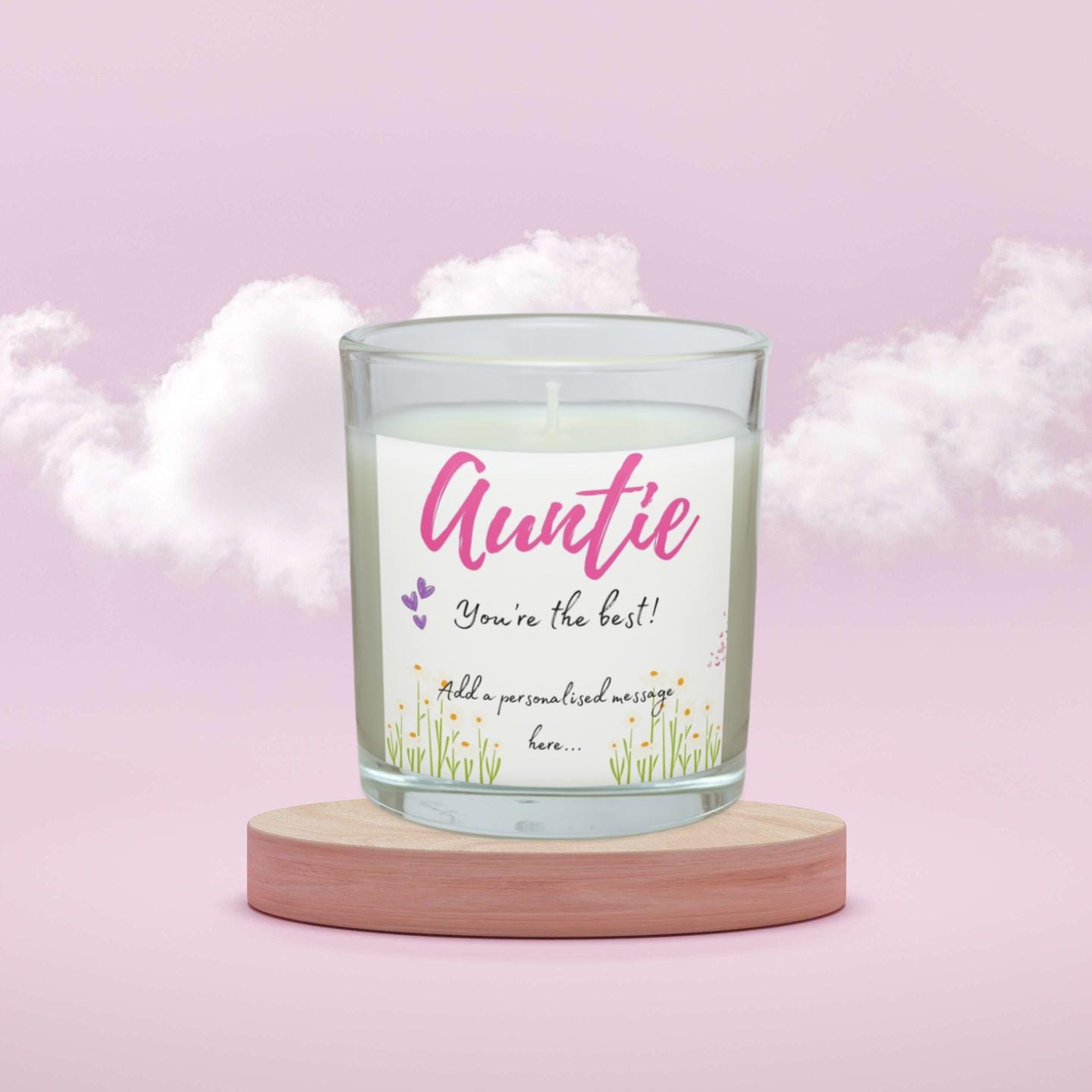 Auntie you're the Best Personalised Candle | Best Auntie Gift | Auntie Christmas Gift | Auntie Birthday Gift | Auntie Message Gifts | Aunty Etsy