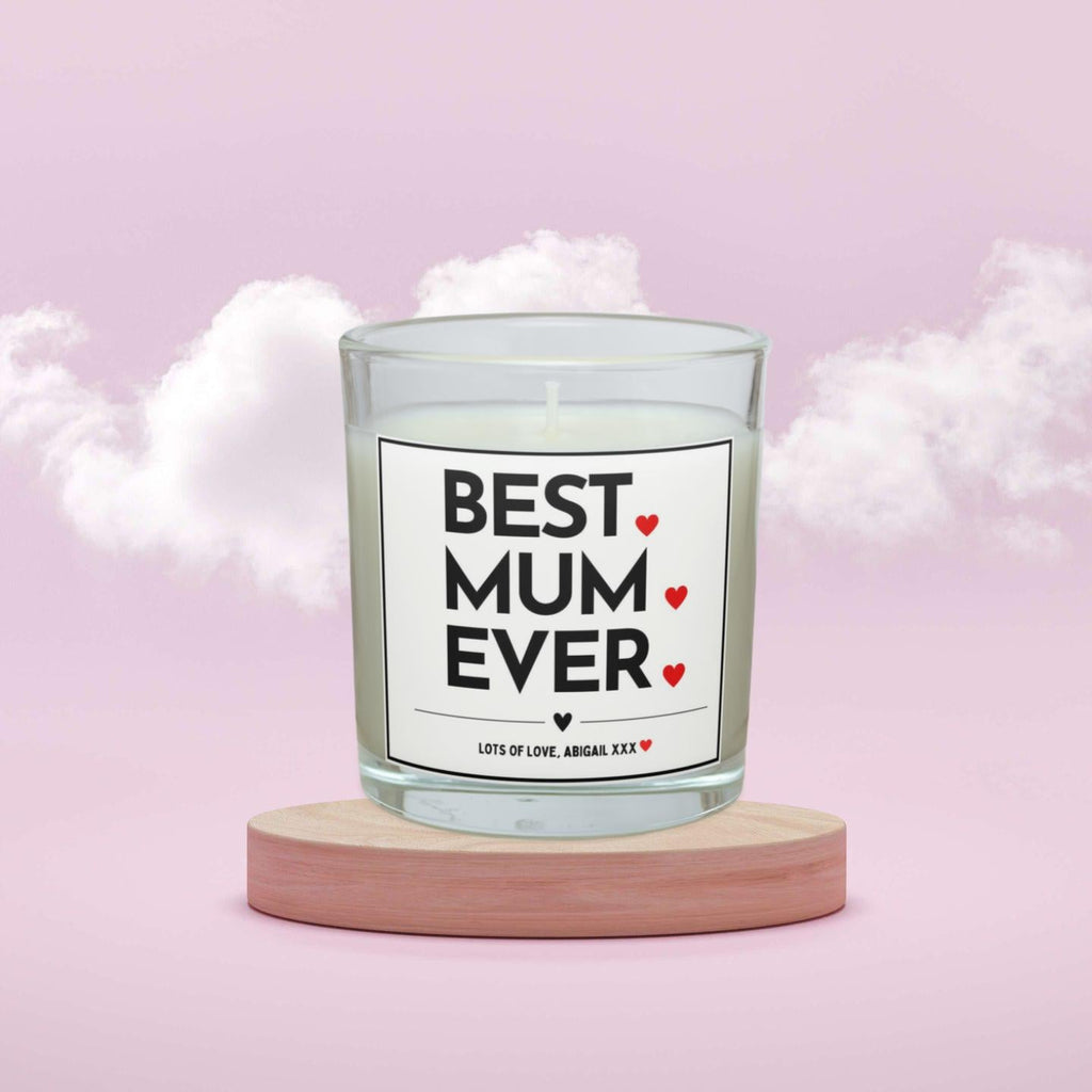 Best Mum Ever Personalised Candle | Best Mum Ever Gift | Best Mum Ever Hearts Candle | Gift for Mum | Mum Birthday | Mum Christmas Gifts Etsy
