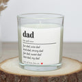 Dad Noun Message Personalised Candle | Dad Appreciation Gifts | Dad Birthday | Thank You Dad Gift | From Son | From Daughter | Any Message Etsy