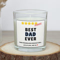 Best Dad Ever Personalised Candle | Best Dad Message Gift | Funny 5 Star Dad Gift | Dad Appreciation | From Son | From Daughter | Dad Award Etsy