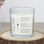 To my Father Message Personalised Candle | Dad Appreciation Gift | Message Poem Gift for Dad | Thank You Dad | Custom Message Gift for Dad Etsy