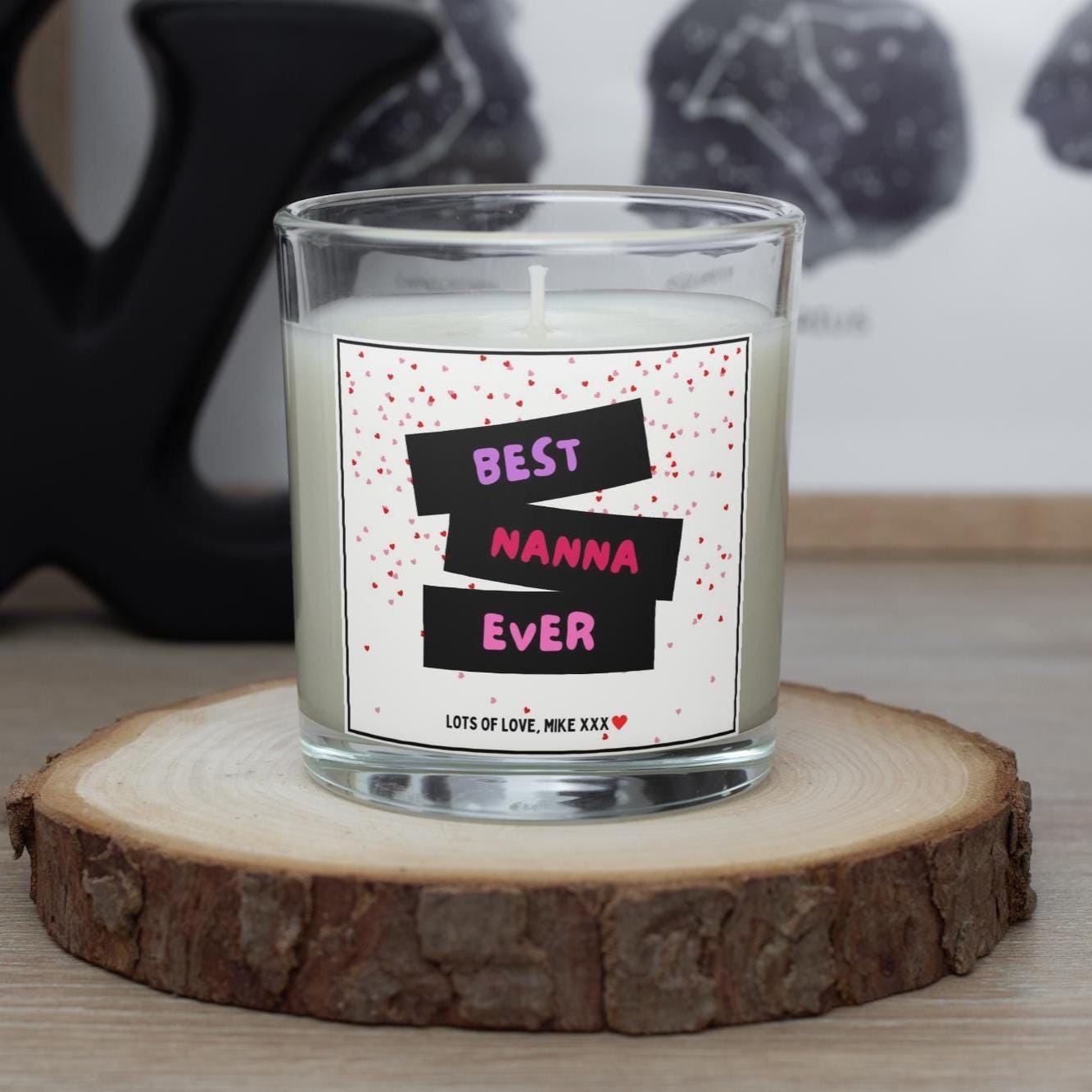 Best Nanna Ever Personalised Candle | Best Nanna Candle Gift | Any Message Nanna Gift | Candle for Nan | Grandma Birthday Gift | Custom Gift Etsy
