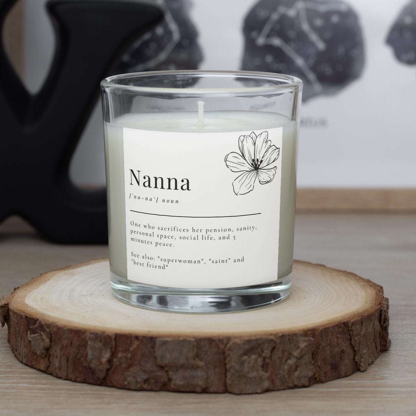 Funny Nanna Noun Message Personalised Candle | Nanna Joke Message Gift | Novelty Nanna Noun Candle | Gifts for Nan | Funny Nanna Birthday Etsy
