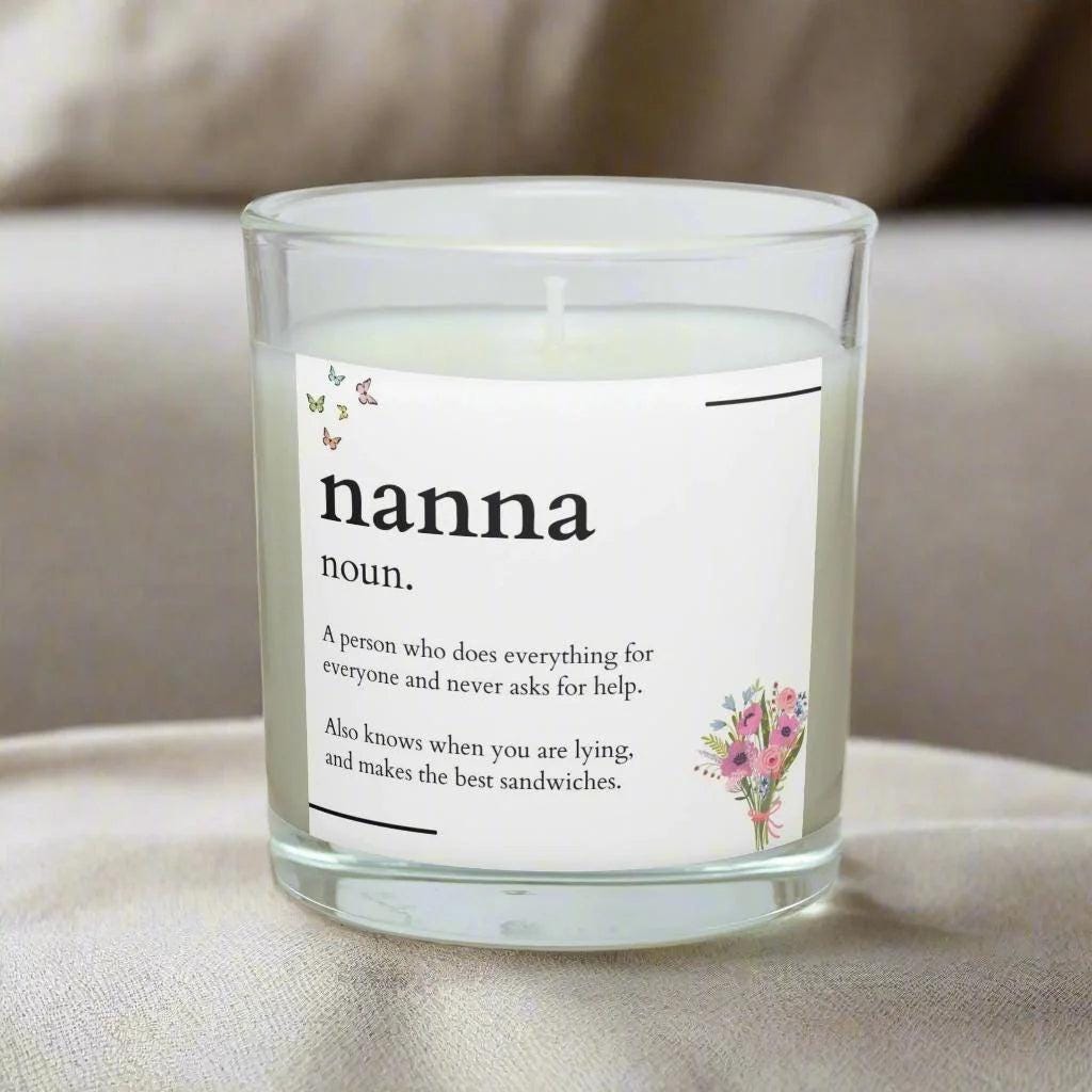 Nanna Noun Personalised Candle Gift | Nanna Noun Message | Cute Nanna Gifts | Nanna Definition | Nanna Birthday | Fun Nanna Message Gifts Etsy