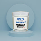 Happy Birthday Grandad Personalised Candle | Age & Message Grandad Birthday Present | Happy Birthday Grandpa | Grandad Birthday Number Gift Etsy