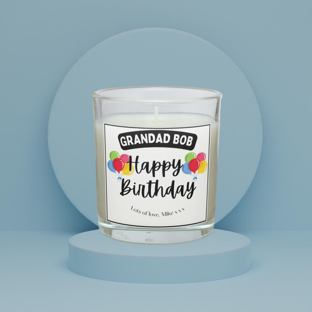Happy Birthday Grandad Personalised Candle Gift | Grandad Name Message Birthday Gift | Birthday Gift from Grandkids | Grandad Birthday Gift Etsy
