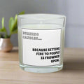 Funny Setting Fire to People Personalised Candle | Fun Novelty Message Candle | Gift for Work Friend | Funny Joke Personalised Candle Gift Etsy