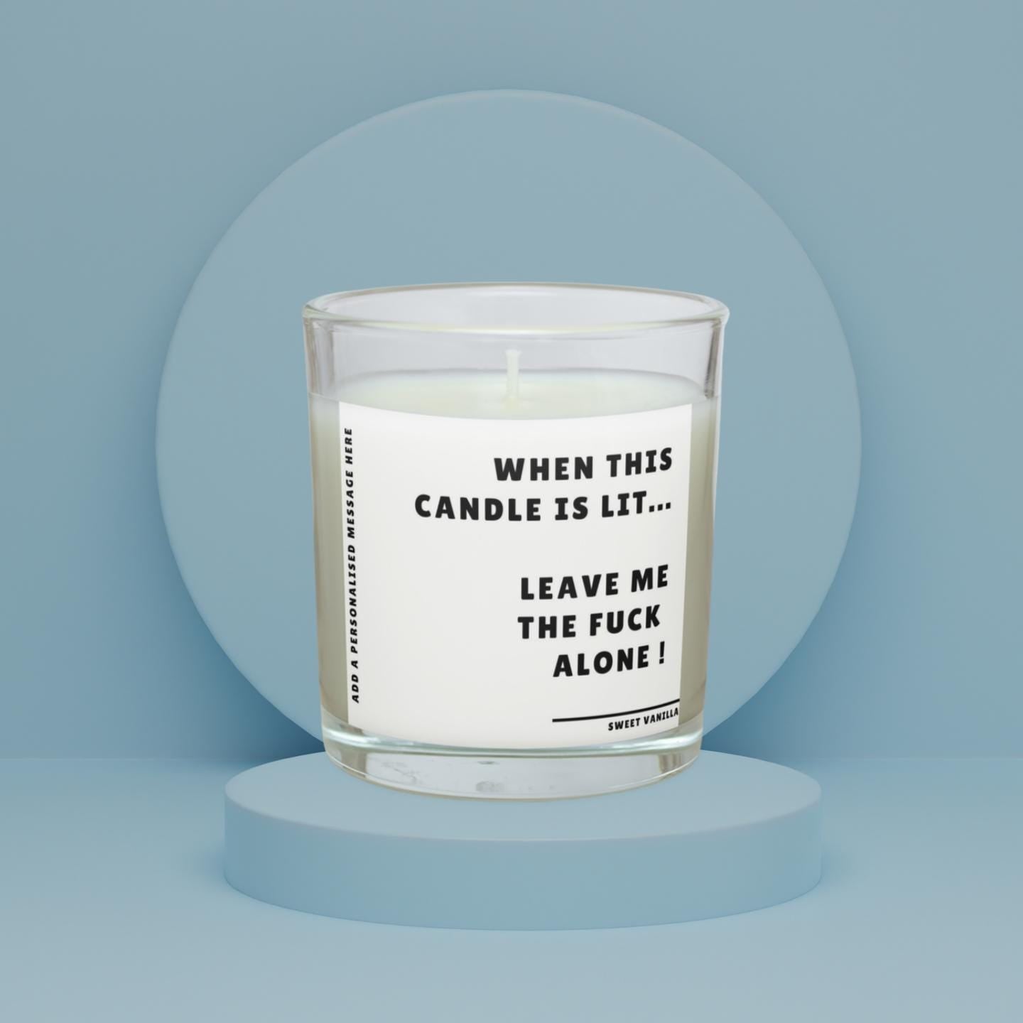 Funny Leave Me Alone Personalised Candle | Novelty Gift for Friend | Funny Adult Gift | Fun Work Friend Gift | Novelty Friend Message Gift Etsy