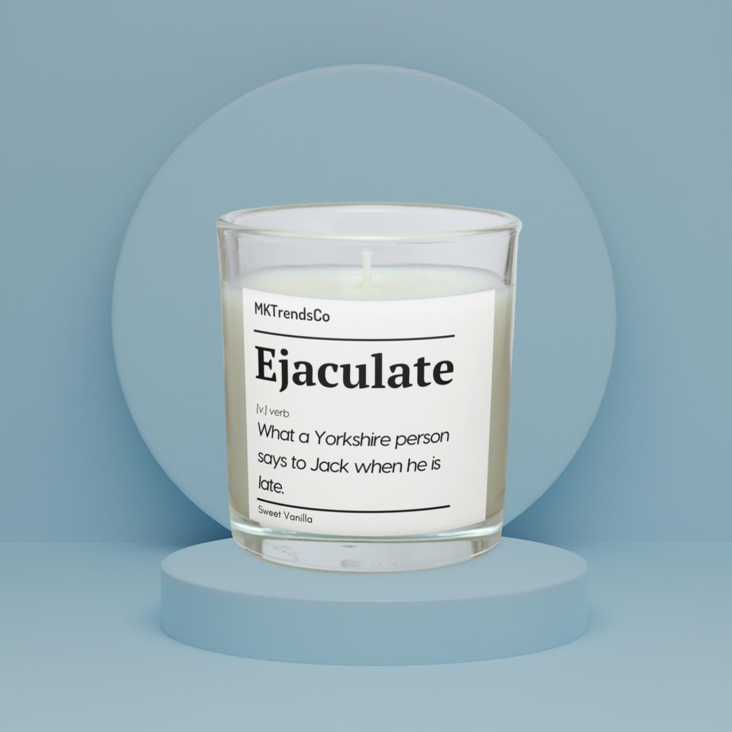 Ejaculate Joke Personalised Candle | Funny Candle | Novelty Joke Gift | Adult Humour | Funny Yorkshire Person Gift | From Yorkshire Candle Etsy