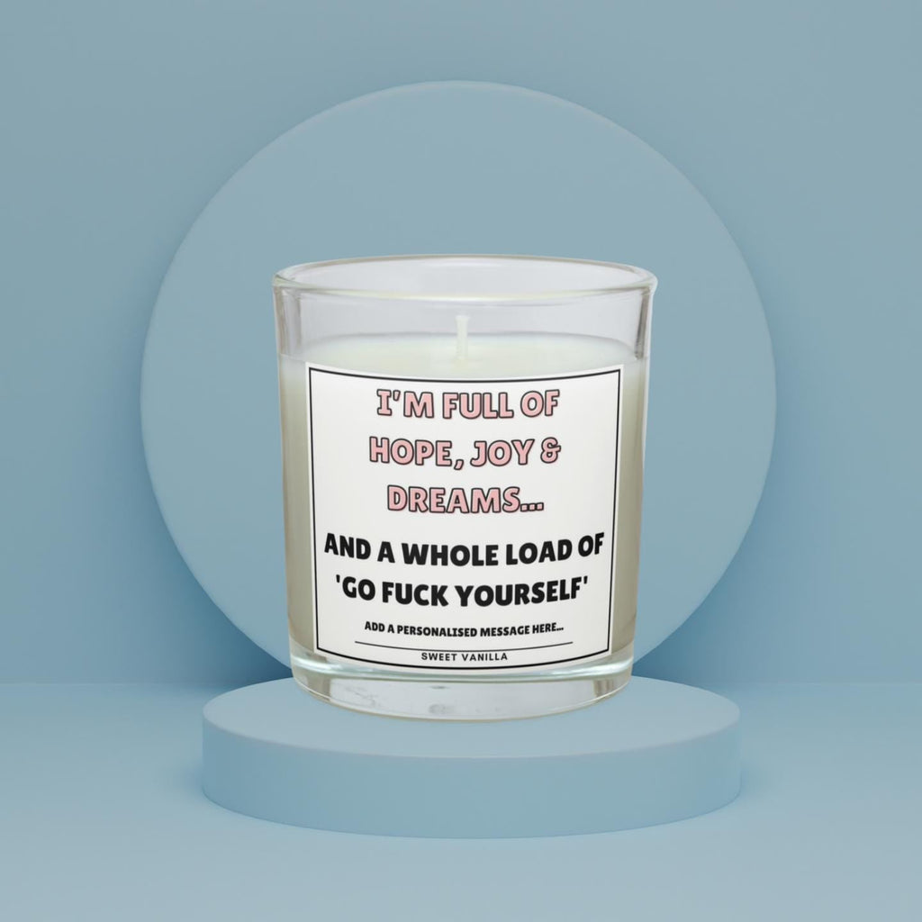 Go Fuck Yourself Personalised Candle | Funny Candle | Novelty Joke Gift | Funny Gift | Gifts For Friend | Humorous Gifts | LOL | Banter Gift Etsy