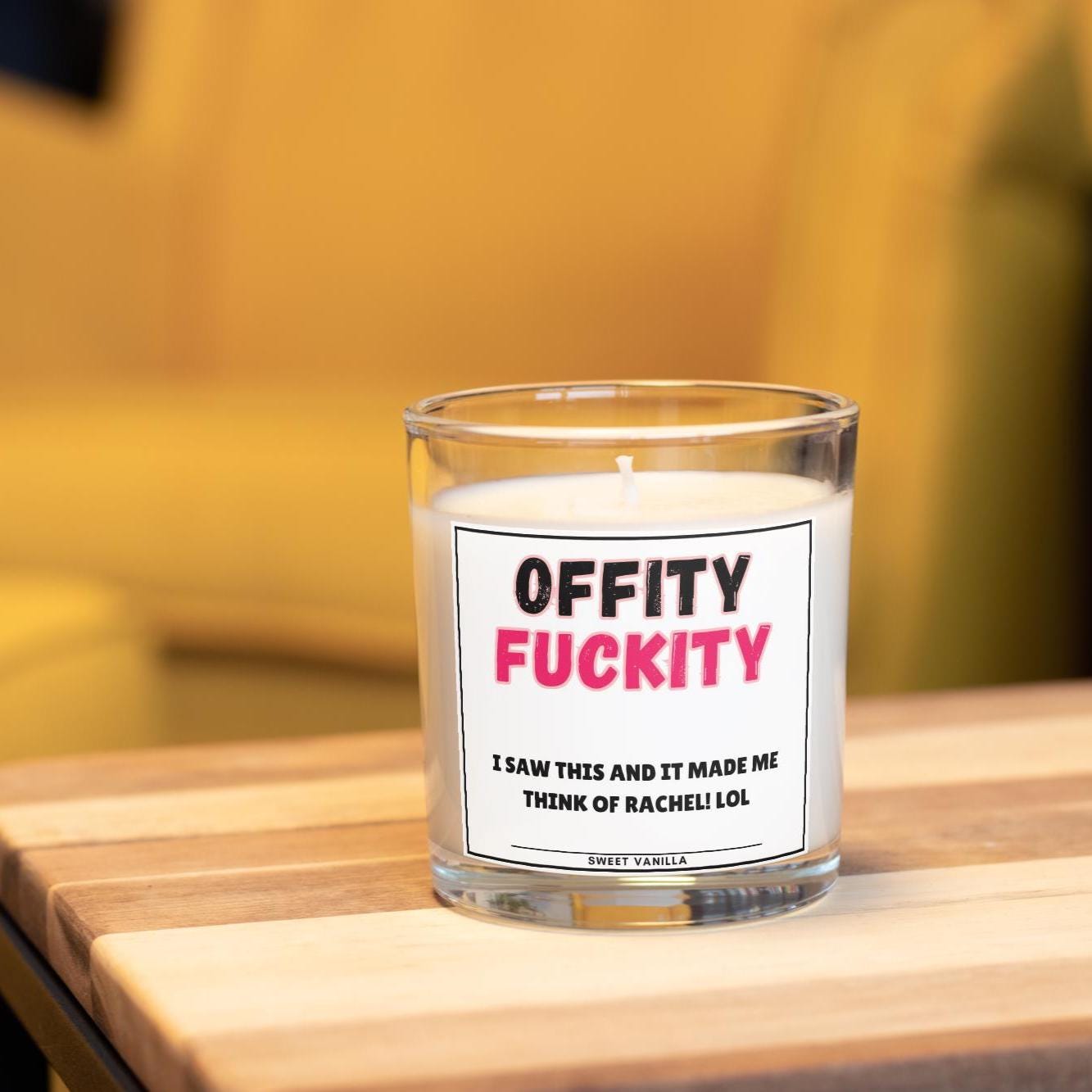 Off You Fuck Personalised Candle | Funny Katie Hopkins Inspired Gag | Novelty Adult Message Candle | Funny Work Friend | Best Friend Gifts Etsy