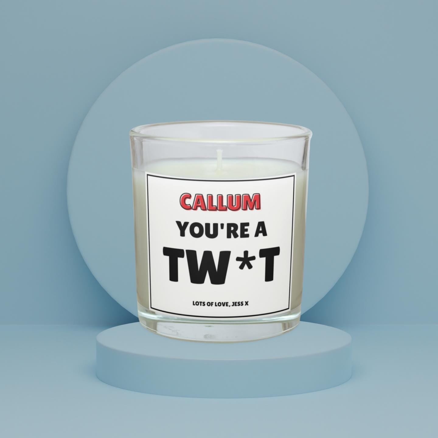 You're A Twat Personalised Candle | Rude Gifts | Funny Gifts | Gifts for Friend | Work Friend Gift | Funny Candle | Novelty Gift Christmas Etsy