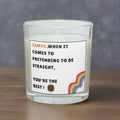 Pretending to be Straight Personalised Candle | Funny Gay Gift for Straight Friend | Novelty Secret Santa | Funny Birthday Gifts | Joke Gay Etsy