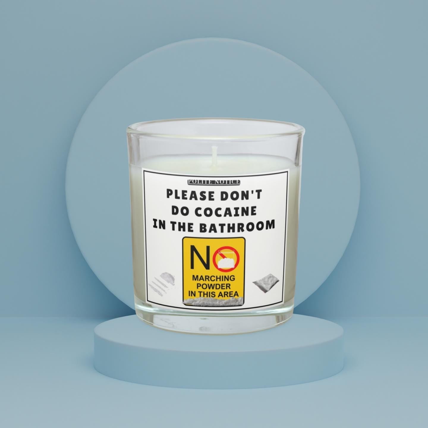 Funny Cocaine Joke Personalised Candle Gift | Novelty House Party Funny Decor | Cocaine Bathroom | Fun Gift for New Home | Drugs Humour Gift Etsy