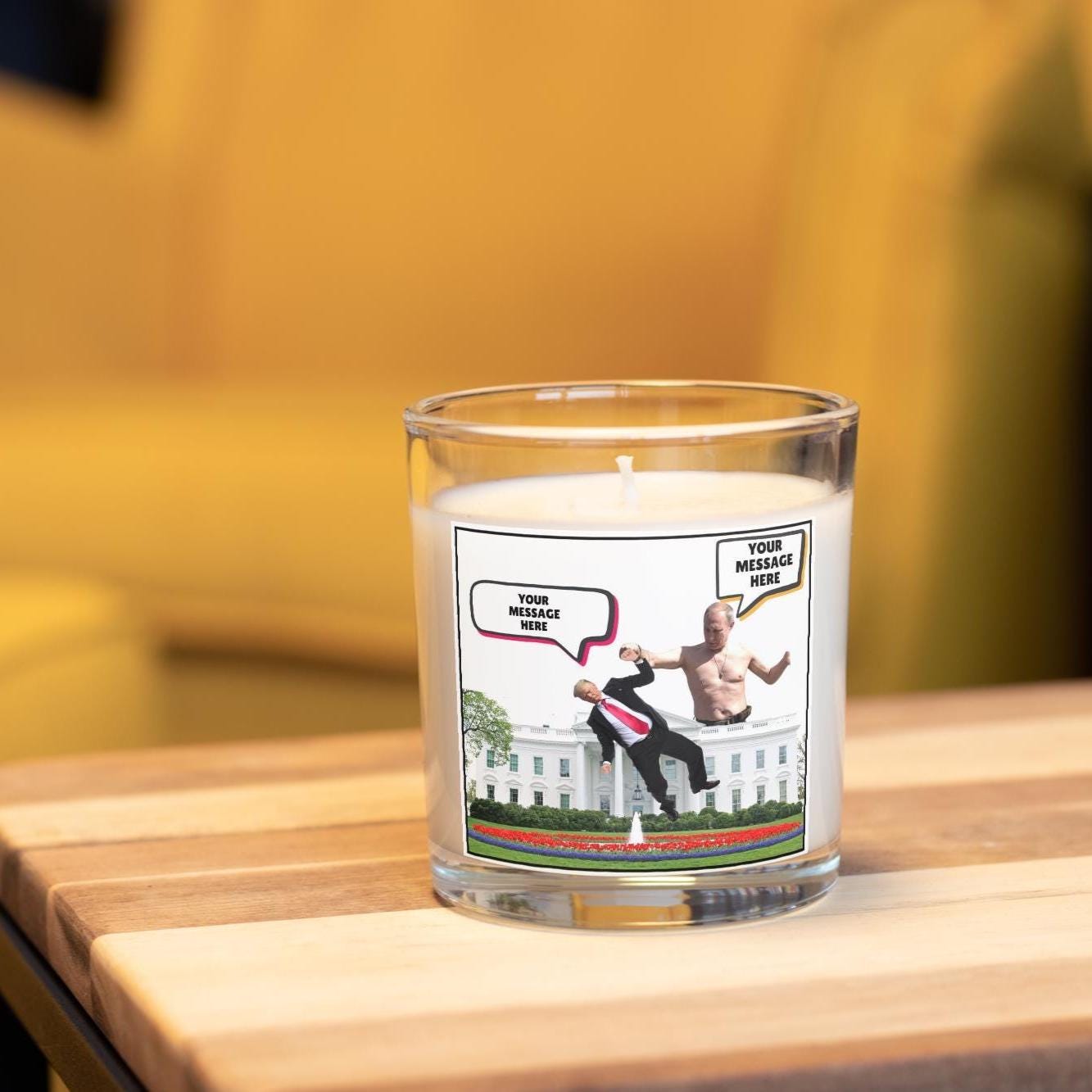 Vladimir Putin - Donald Trump Funny Personalised Candle | Russia USA Novelty | Funny America | Funny Russia | Funny Politics | Novelty Joke Etsy