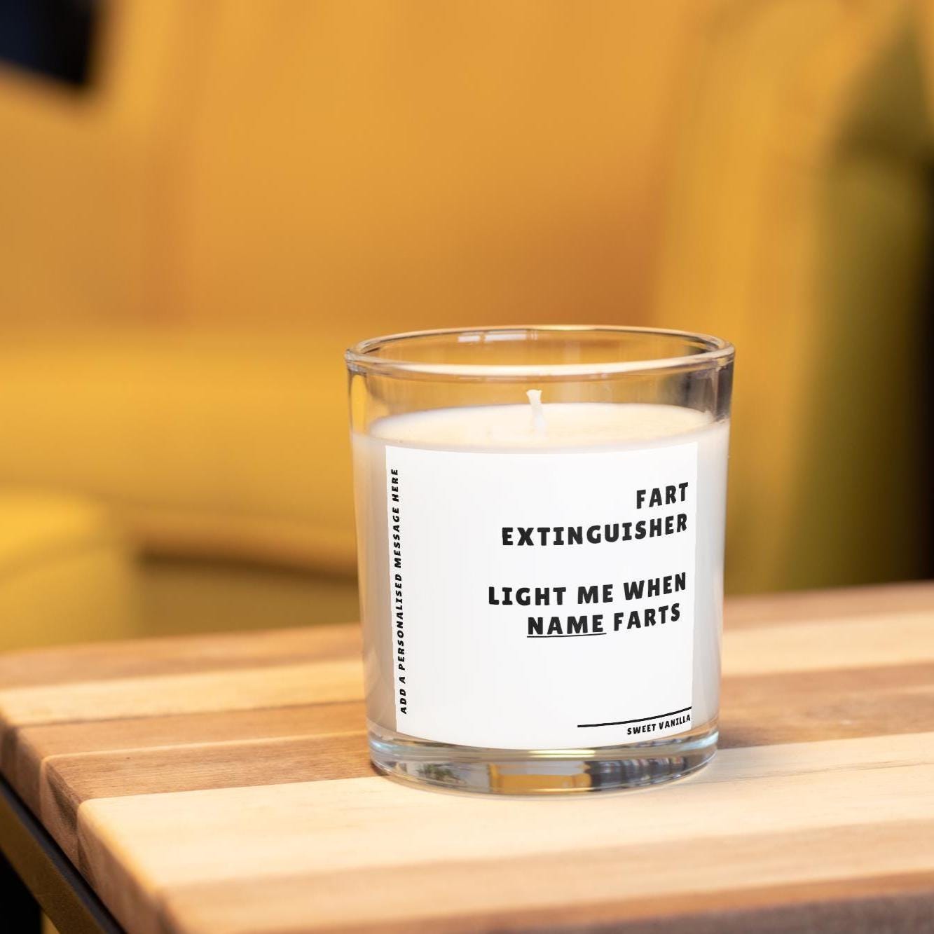 Funny Fart Personalised Candle | Novelty Fart Gift | Funny Joke Gift | Smelly Joke | Funny Gift for Dad | Brother Gift | Funny Home Decor Etsy