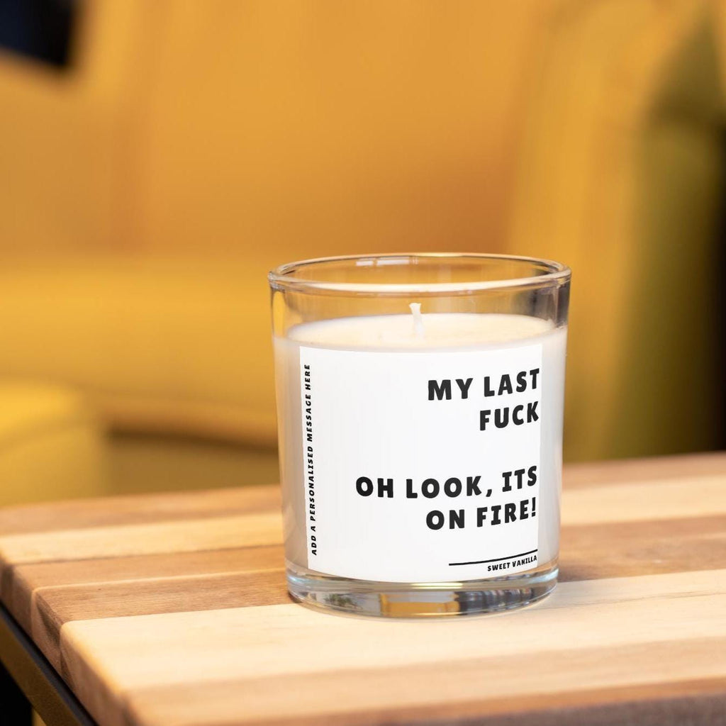 Novelty Last Fuck Personalised Candle | Funny Gift for Friend | Novelty Adult Gift | Funny Co Worker Gift | My Last Fuck Message Candle Gift Etsy