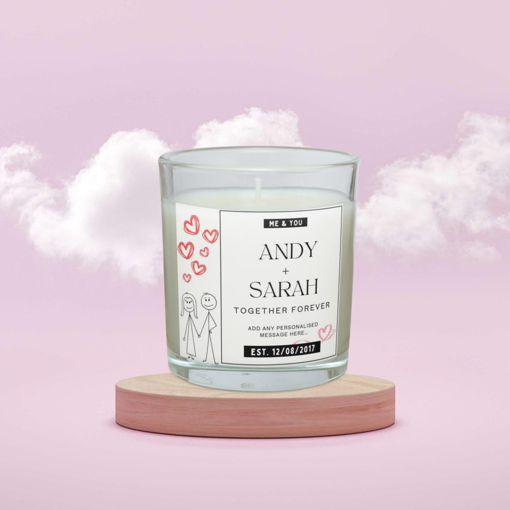Cute Relationship Personalised Candle Gift | Valentine's Gift | Gift for Couples | Anniversary Candle Gift | Love Message Personalised Gift Etsy