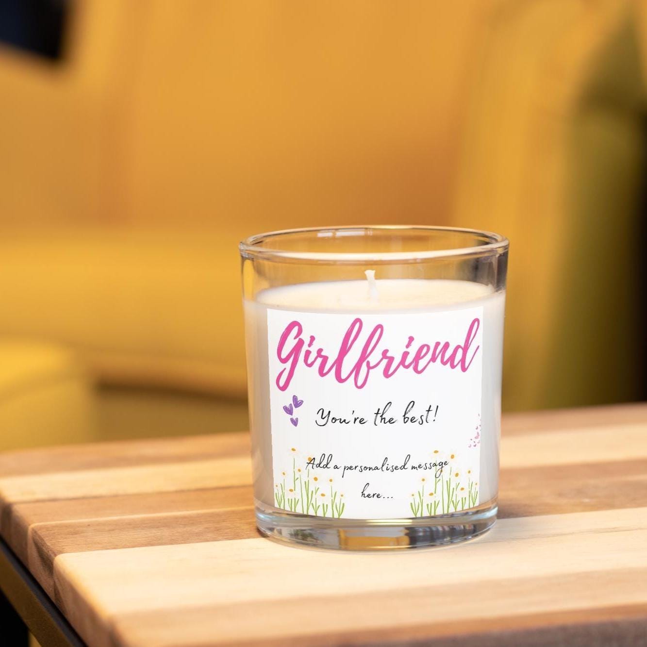 Girlfriend, You're the best Personalised Candle | Girlfriend Message Gift | Girlfriend Anniversary | Girlfriend Birthday | Christmas Gift Etsy