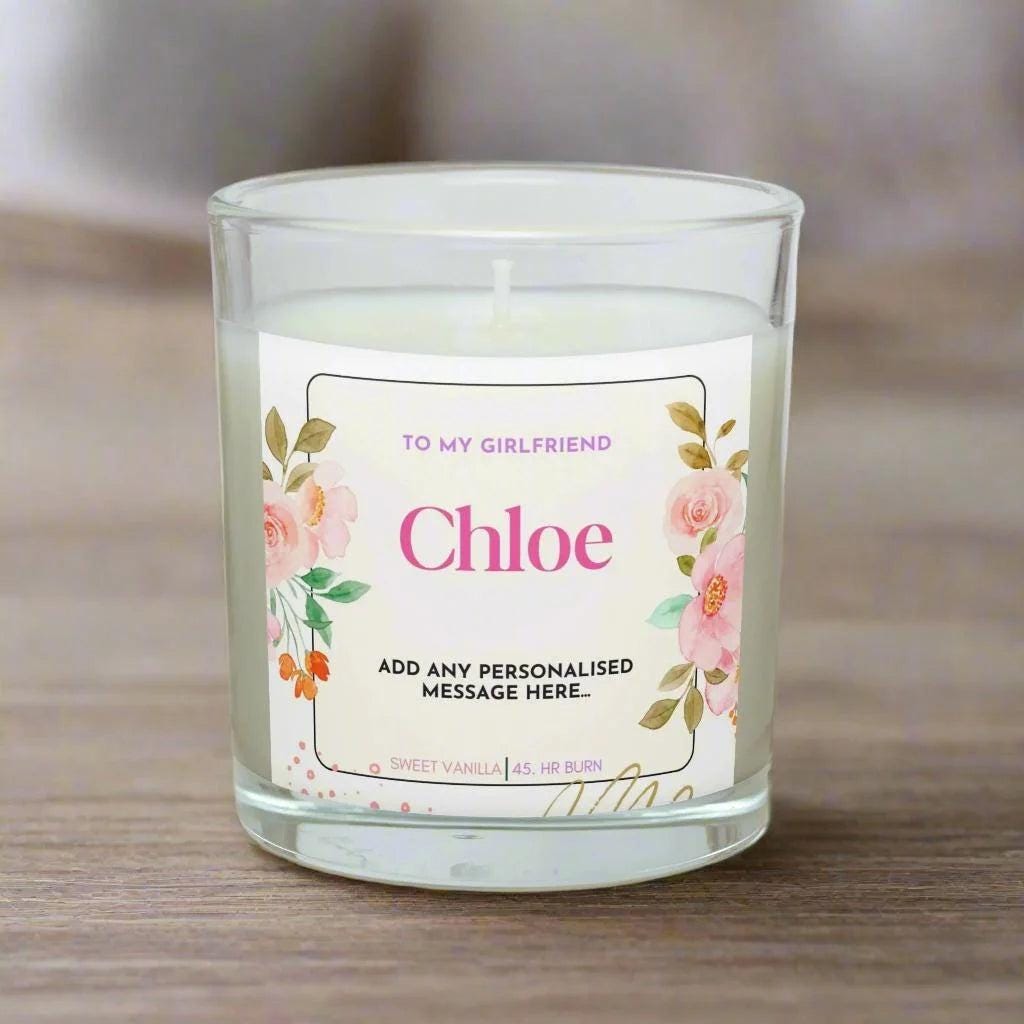 Girlfriend Name Personalised Candle | Gift for Girlfriend | My Girlfriend Name Candle | Girlfriend Anniversary | Christmas | Birthday Gift Etsy