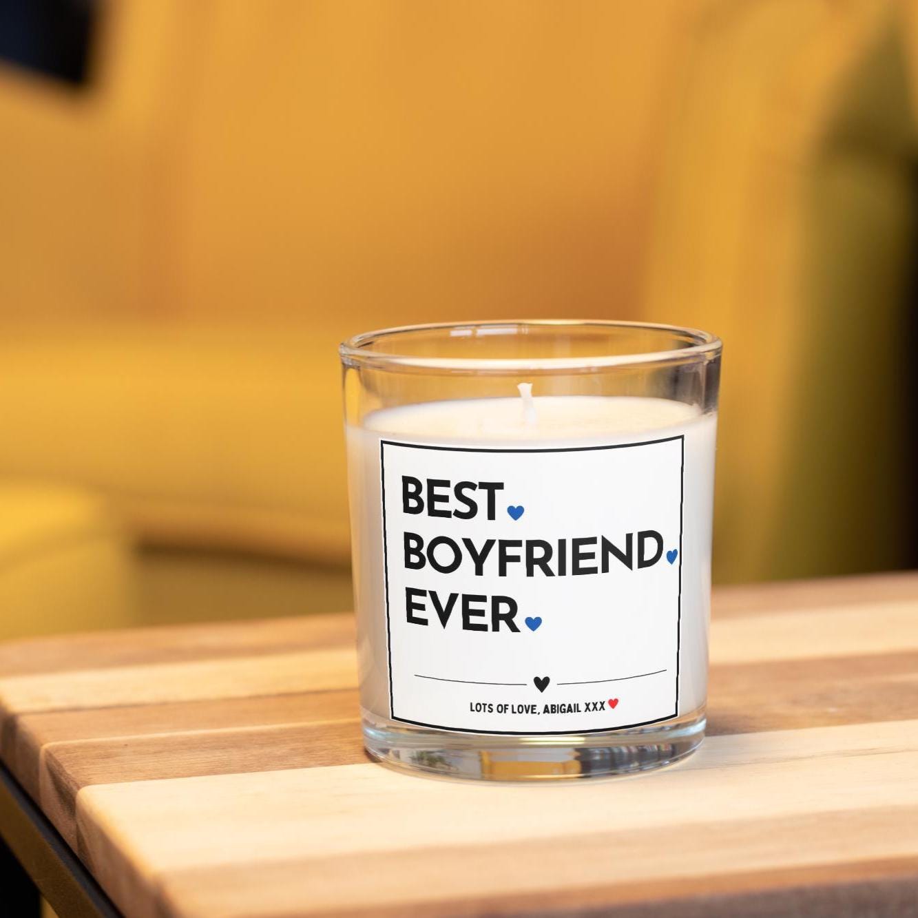 Best Boyfriend Ever Personalised Candle Gift | Gift for Boyfriend | Boyfriend Anniversary Candle | Gift for Husband | Boyfriend Message Gift Etsy