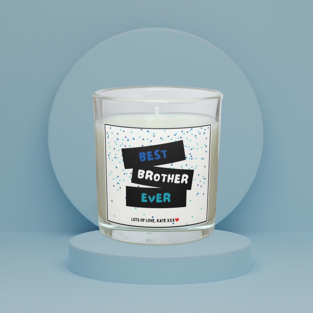 Best Brother Ever Personalised Candle | Best Brother Gift | Brother Message Candle | Brother Birthday | Thank You Brother | Cute Candle Gift Etsy