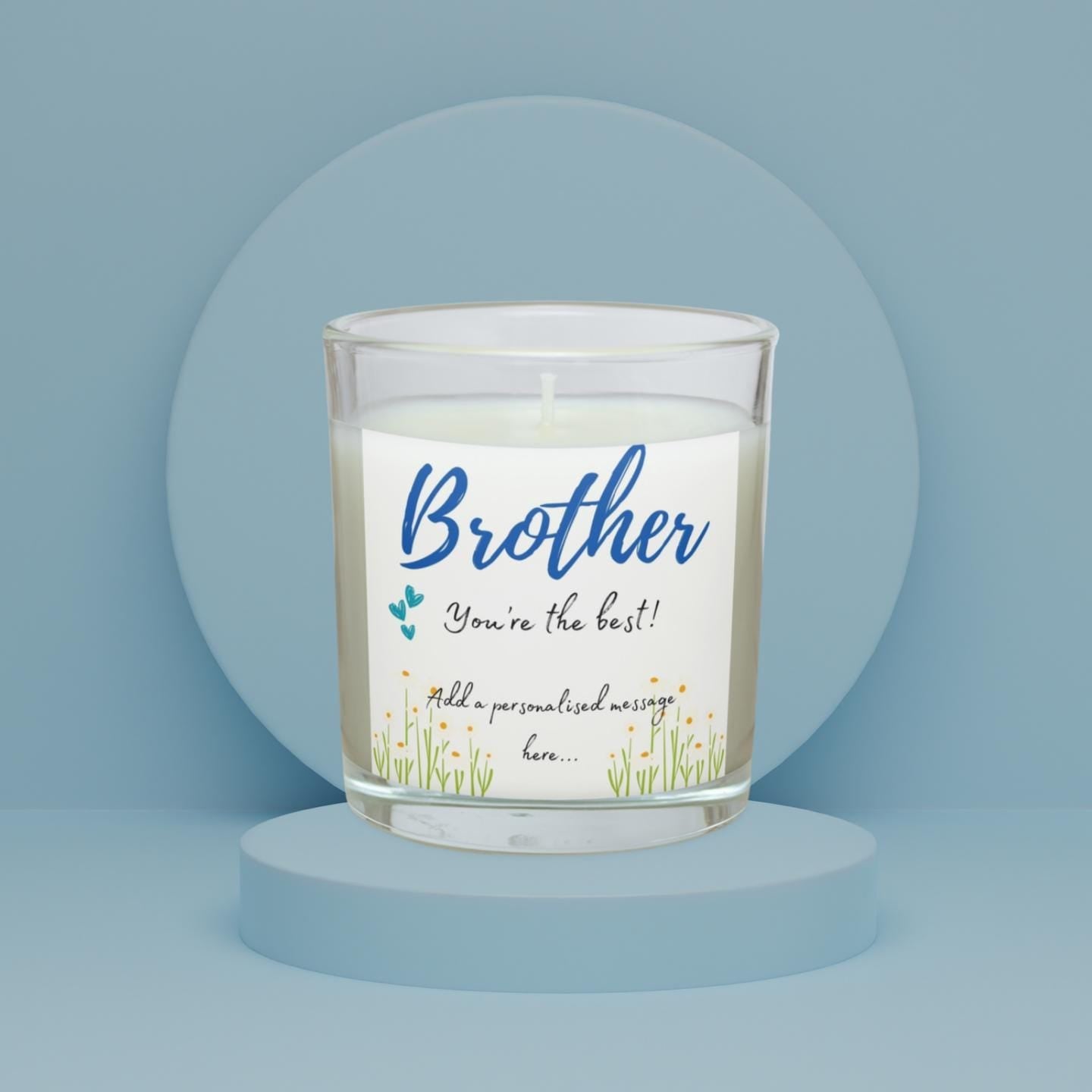 You're The Best Brother Personalised Candle | Best Brother Message Gift | Thoughtful Brother Candle | Brother Message Gift | Best Bro Gift Etsy