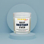 Best Brother Ever 5-Stars Review Personalised Candle | Novelty Best brother Ever Review | Brother Birthday | Thank You Brother Candle Gift Etsy