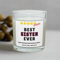 Novelty 5-Star Best Sister Ever Personalised Candle | Funny Gift for Sister | Best Sister Ever Review Message | Funny Custom Sister Candle Etsy