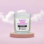 Happy Birthday Sister Age Personalised Candle | Sister 18th | 21st | 30th | 40th | Sister Milestone Birthday Candle Gift | Custom Message Etsy