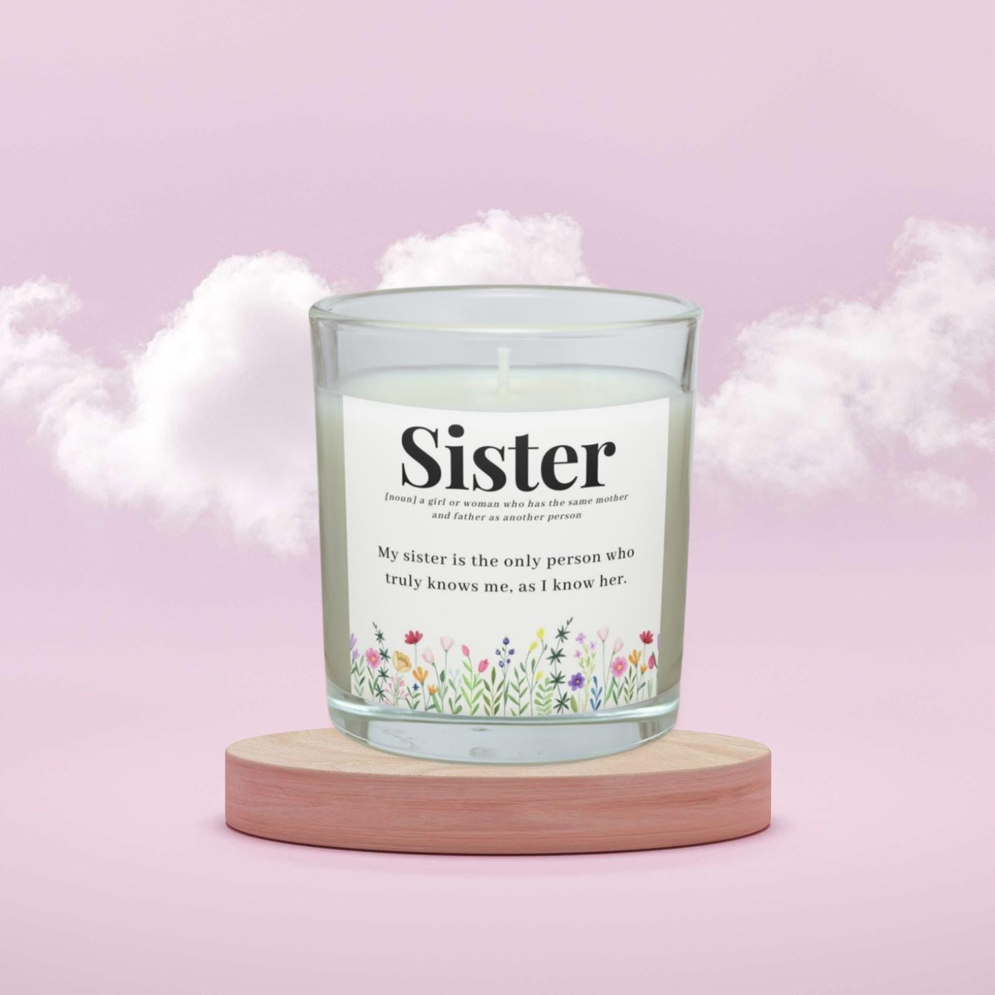 Sister Noun Message Quote Personalised Candle | Sister Noun | Sister Quote Gift | Sister Birthday | Sister Christmas | Sister Definition Etsy