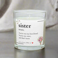 Sister Noun Message Personalised Candle | Sister Noun Gift | Sister Definition Gift | Sister Birthday | Sister Christmas | Sister Message Etsy