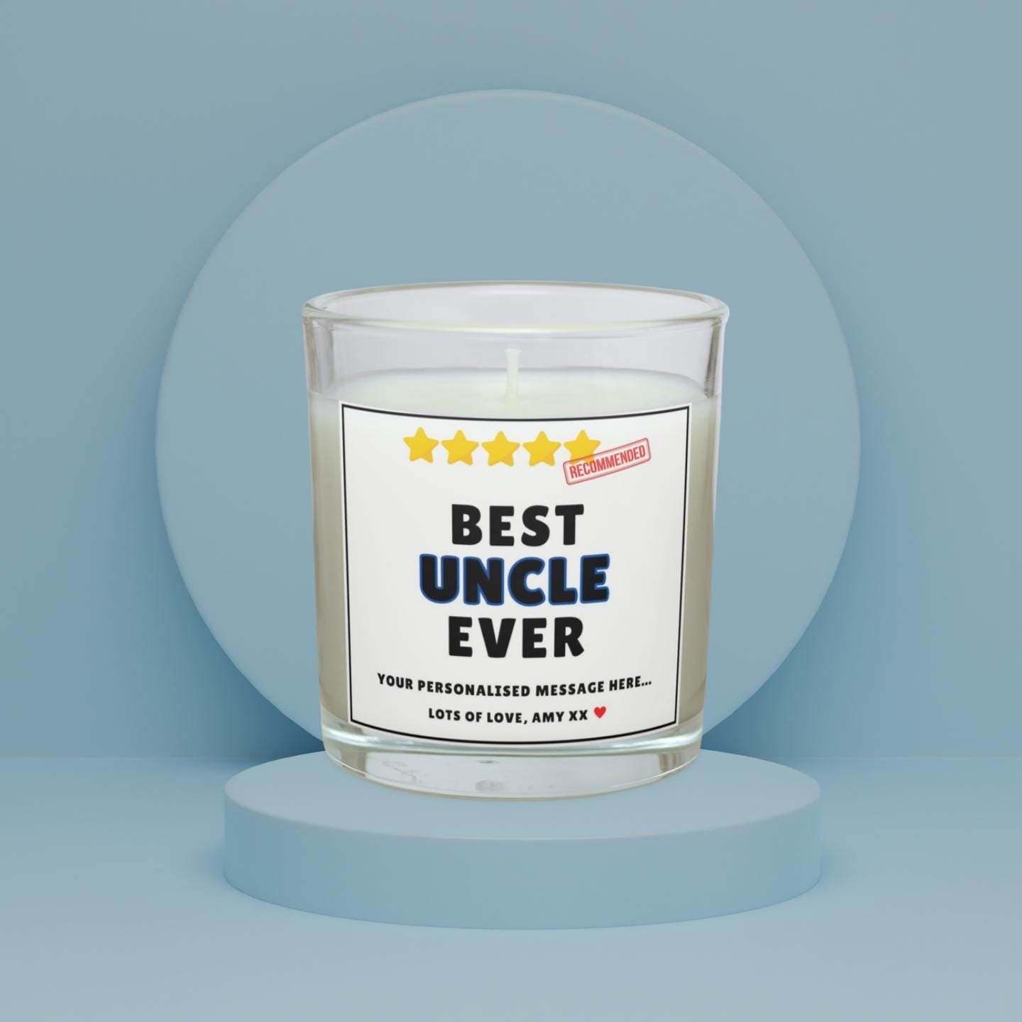 Personalised Best Uncle Ever Stars Candle, Gifts For Uncle, Birthday Gift For Uncle, Thank You Uncle, Best Uncle Gifts Christmas Etsy
