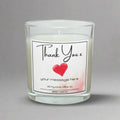 Thank You Love Heart Personalised Candle | Gift for Her | Thank You Gift | Custom Heart Message | Mum | Best Friend | Nanna | Mother In Law Etsy