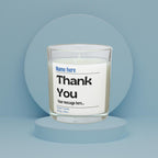 Thank You Personalised Candle | Thank You Gift for Him | Best Thank You Gift for Him | Thank You Message Candle Gift | Gift for Him | Thanks Etsy
